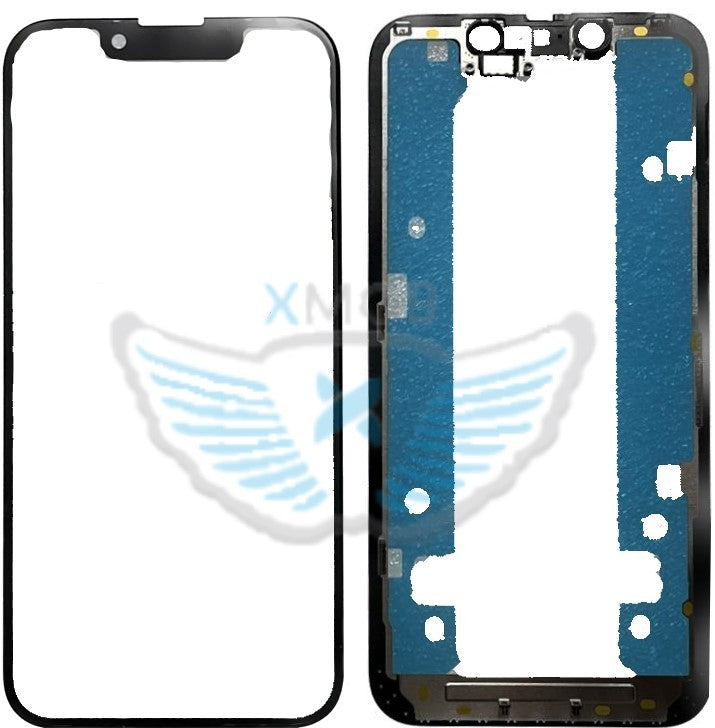 VETRO+OCA+FRAME IPHONE 13 MINI NERO