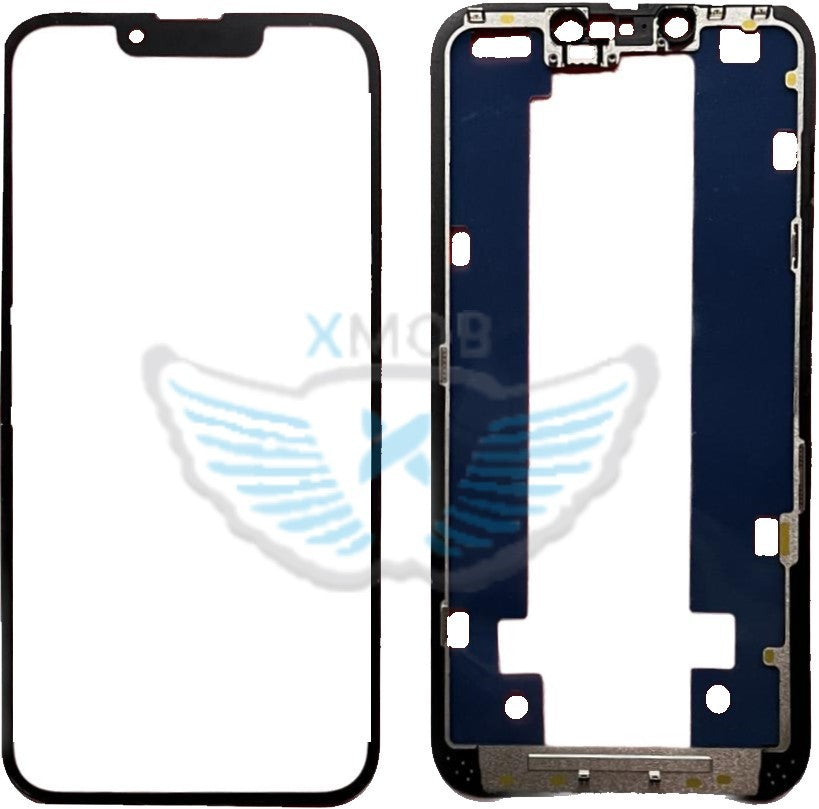 VETRO+OCA+FRAME IPHONE 13 NERO