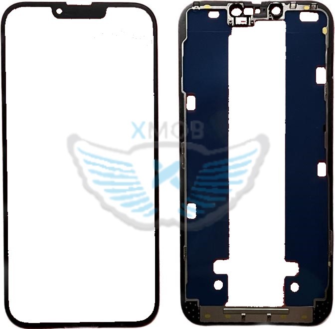 VETRO+OCA+FRAME IPHONE 13 PRO MAX NERO