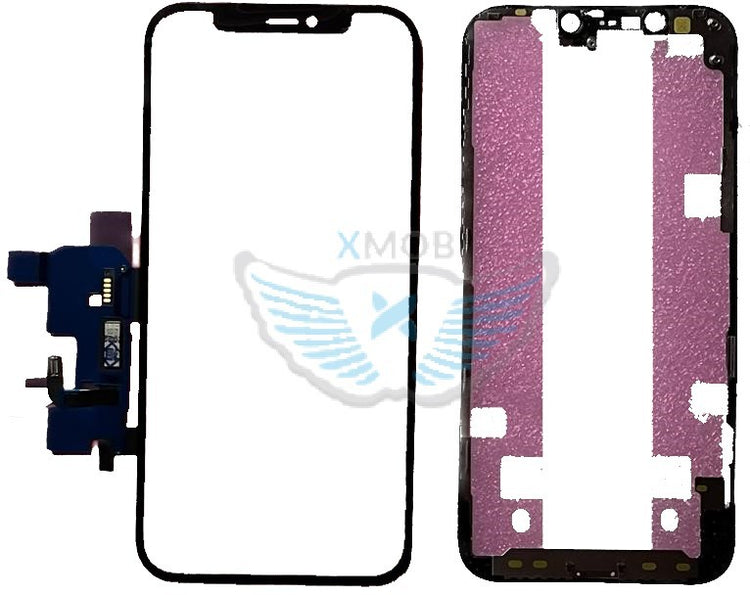 VETRO+TOUCH+OCA+FRAME IPHONE 12 / 12 PRO NERO