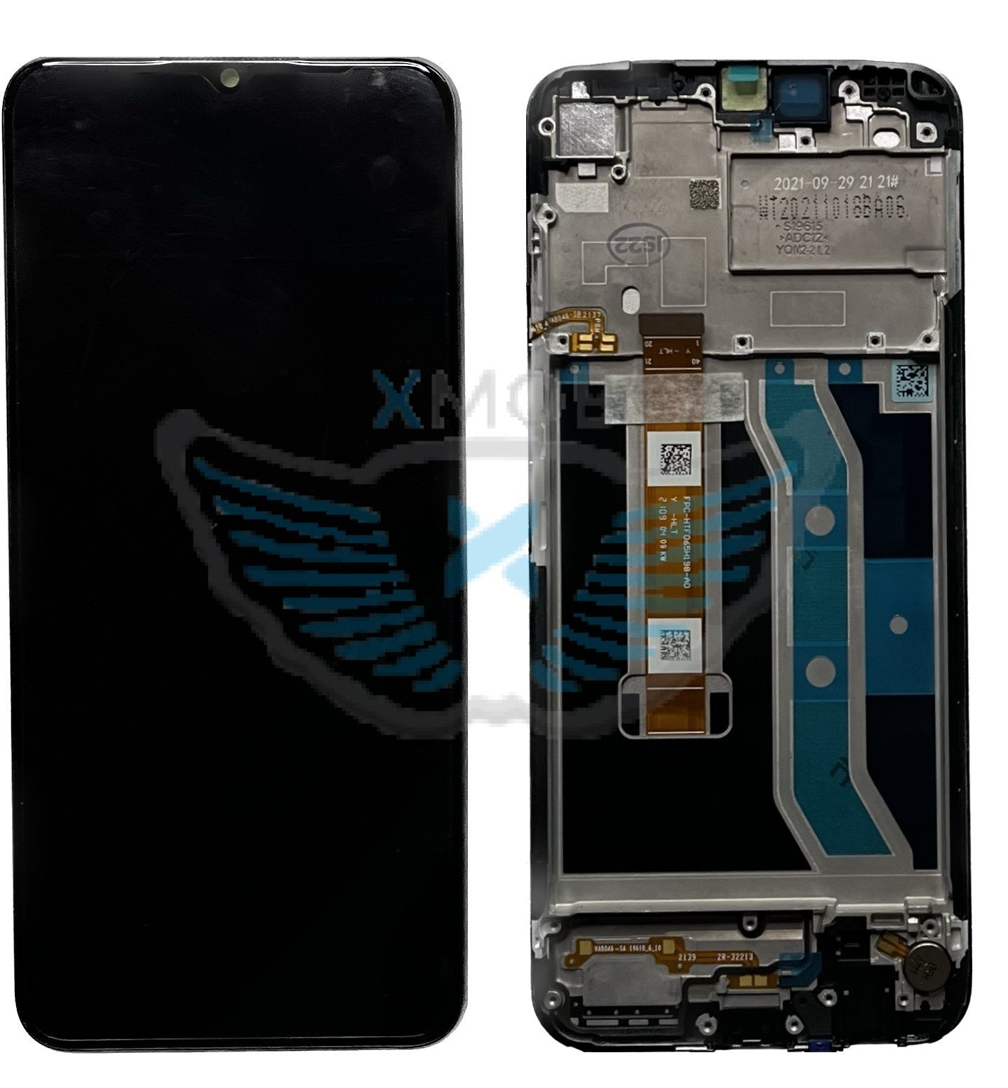 LCD COMPLETO ORIGINALE REALME C25Y NERO W/F