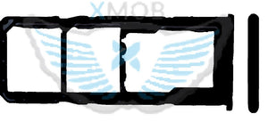 CARRELLO SIM SAMSUNG A135 / A136 A13 4G/5G NERO