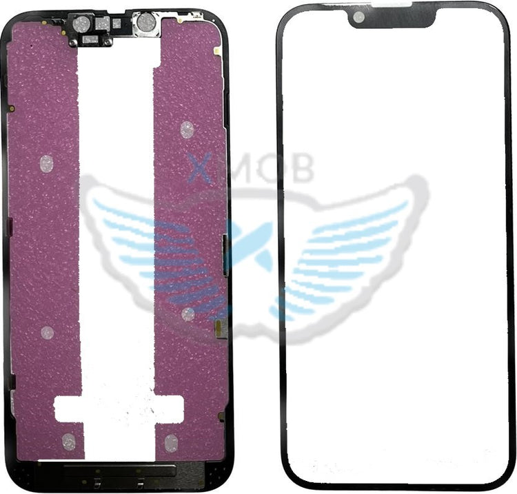 VETRO+OCA+FRAME IPHONE 14 PLUS NERO