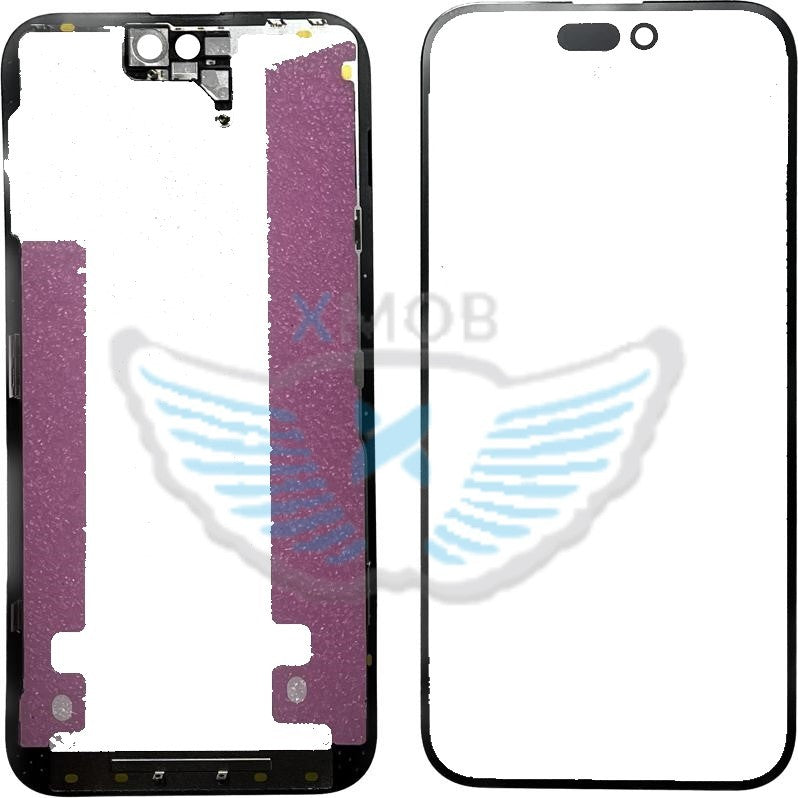 VETRO+OCA+FRAME IPHONE 14 PRO MAX NERO