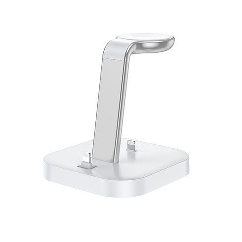 BASE PER CARICA WIRELESS HOCO CW43 BIANCO 3 POSTAZIONI DI CARICA (BLISTERATO)