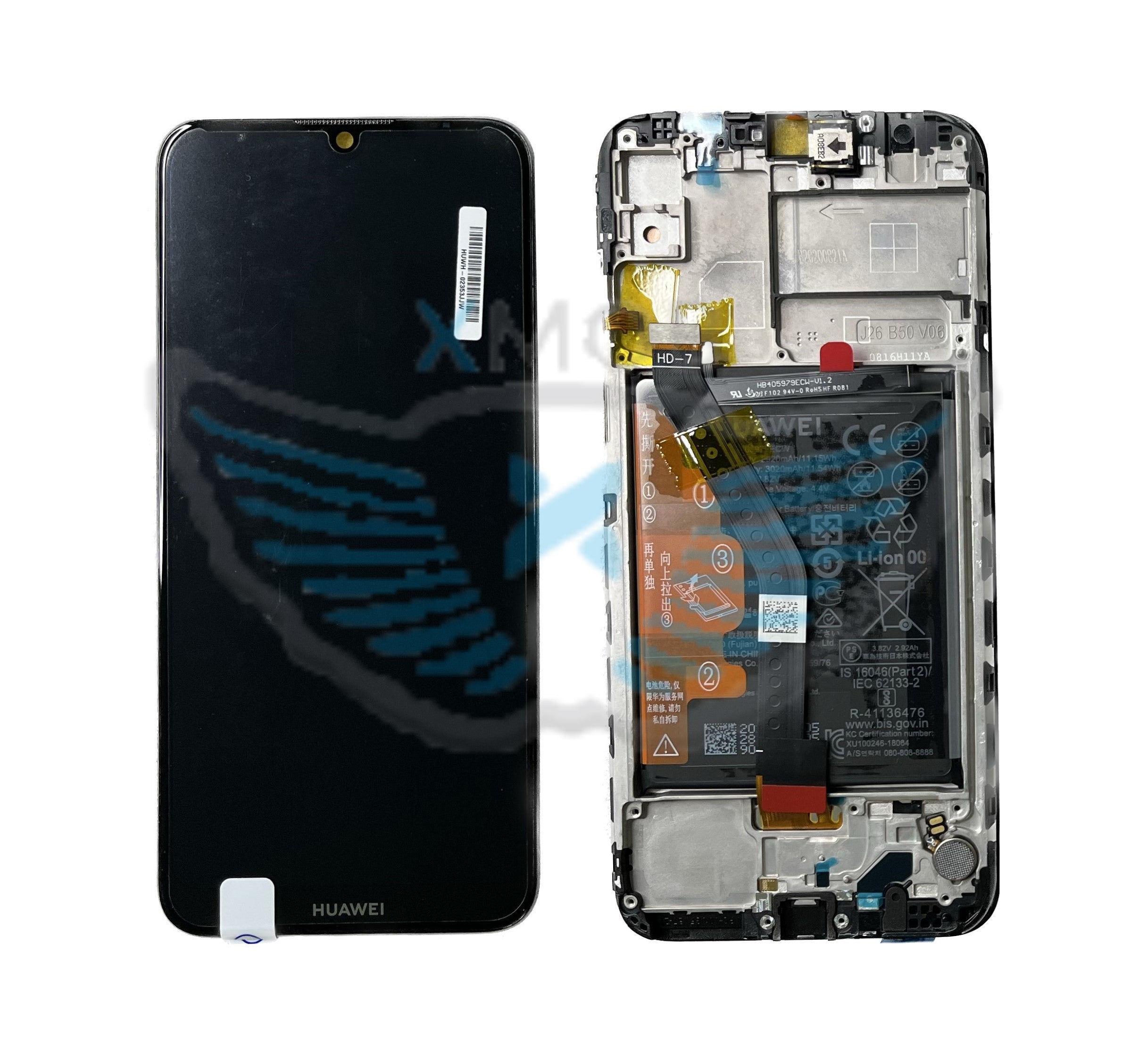 LCD ORIGINALE HUAWEI Y6S (2020) NERO 02353JJW