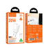 PRESA USB SUPER-CHARGE HOCO N60 TYPE-C PORT + CAVO TYPE-C/TYPE-C BIANCO 5V 3A 20W (BLISTERATO)