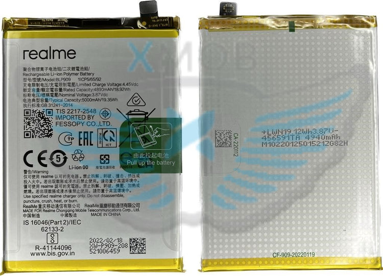 BATTERIA REALME 9 5G ORIGINALE BLP909 4909848