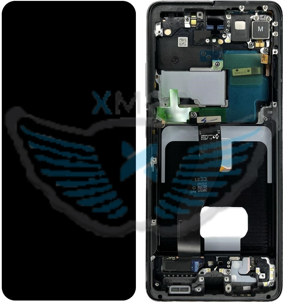 LCD SAMSUNG SM-G998 S21 ULTRA NERO NO FRONT CAMERA GH82-26035A