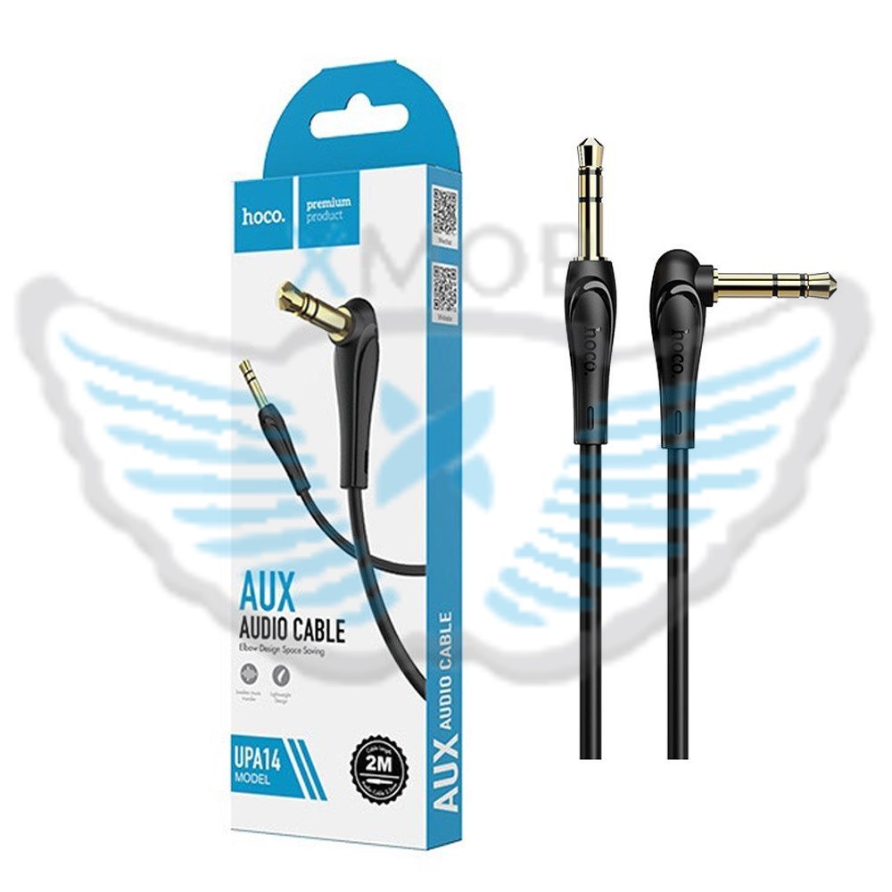 CAVO AUX HOCO UPA14 3.5mm NERO 2 METRI (BLISTERATO)