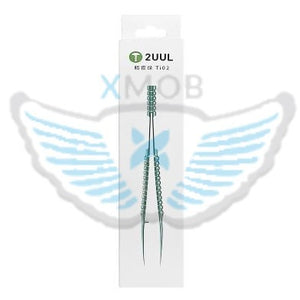 PINZETTA PROFESSIONALE 2UUL Ti01 PUNTA DRITTA VERDE IN TITANIO