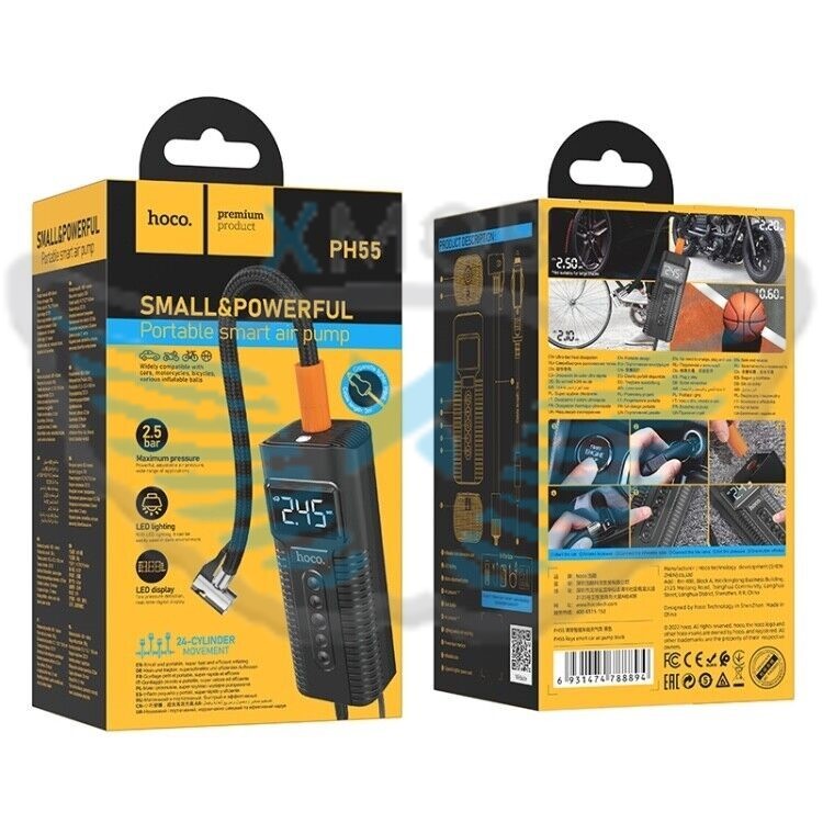 HOCO PH55 MINI-GONFIATORE PORTATILE NERO (BLISTERATO)