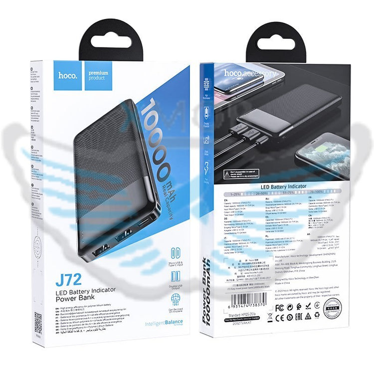 POWERBANK hoco. J72 10000mAh 2XUSB 2A NERO