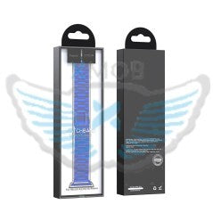 HOCO WA10 CINTURINO PER APPLE WATCH 42 / 44 / 45 / 49mm IN METALLO BLU (BLISTERATO)