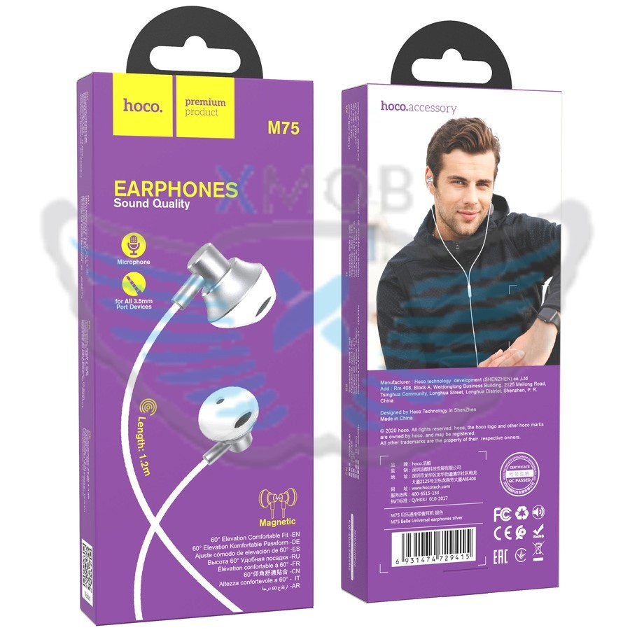 AURICOLARI HOCO M75 SILVER (BLISTERATO)