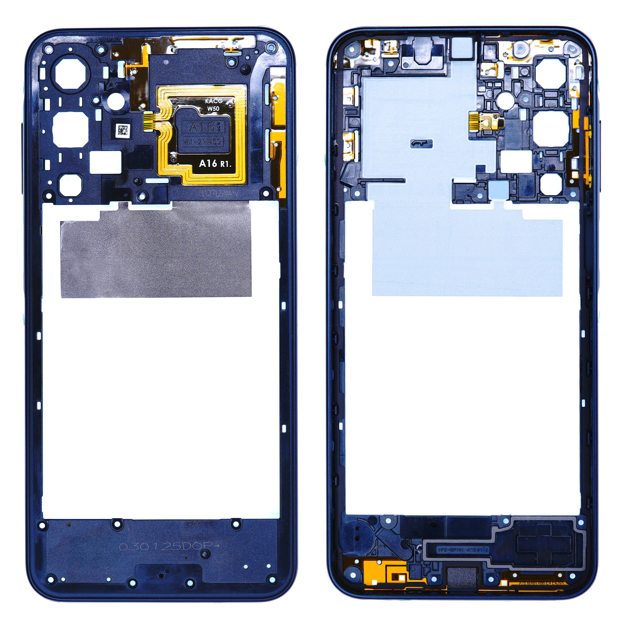 FRAME MIDDLE SAMSUNG A166 A16 5G BLUE / BLACK ORIGINALE GH98-49821A
