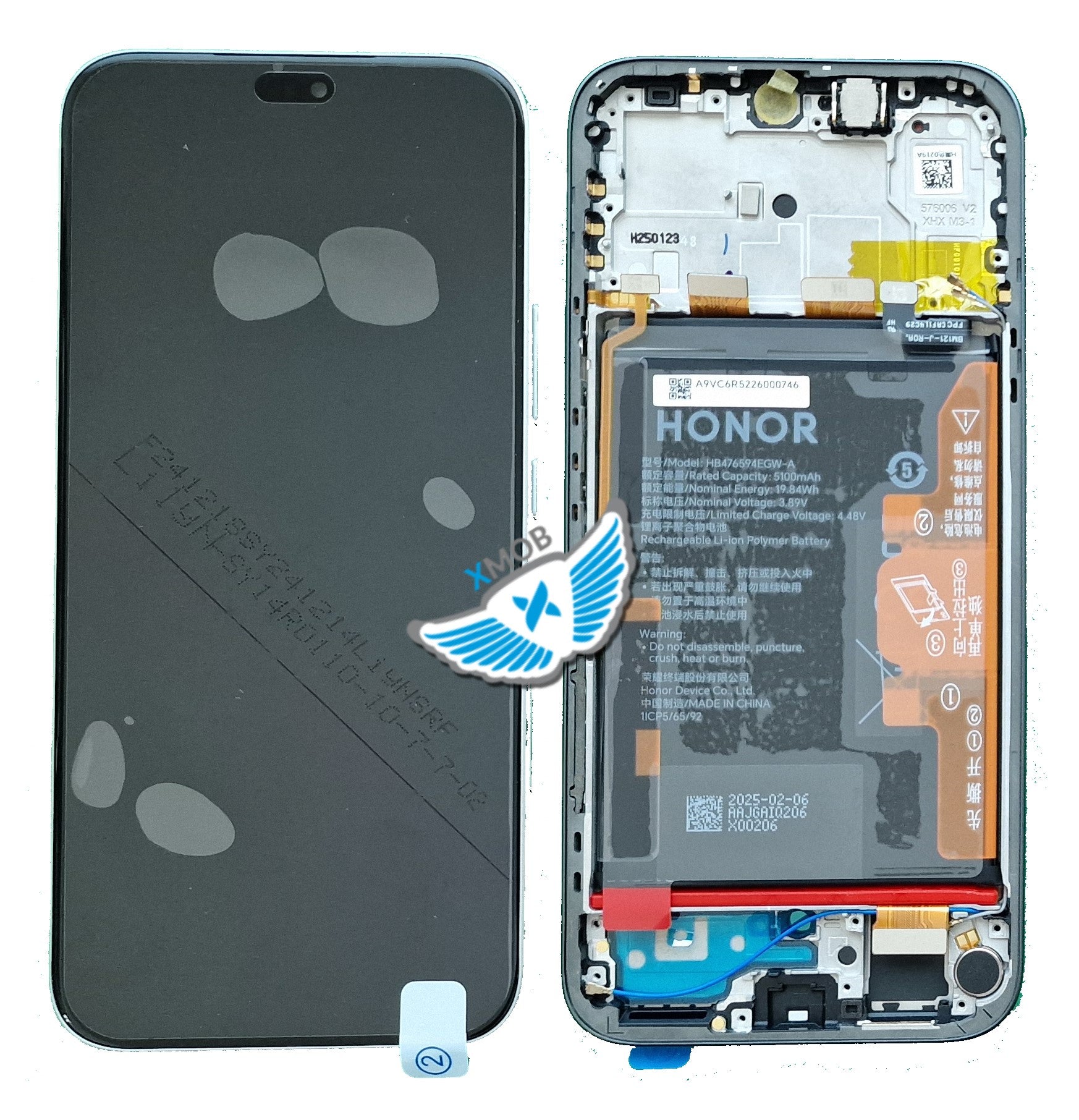 LCD ORIGINALE HUAWEI HONOR 400 LITE GRIGIO 0235ANTA