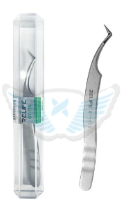 PINZETTA PROFESSIONALE RELIFE ST-17A CON PUNTA SOTTILE CURVA