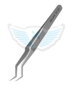 PINZETTA PROFESSIONALE RELIFE ST-20 CON PUNTA SOTTILE CURVA