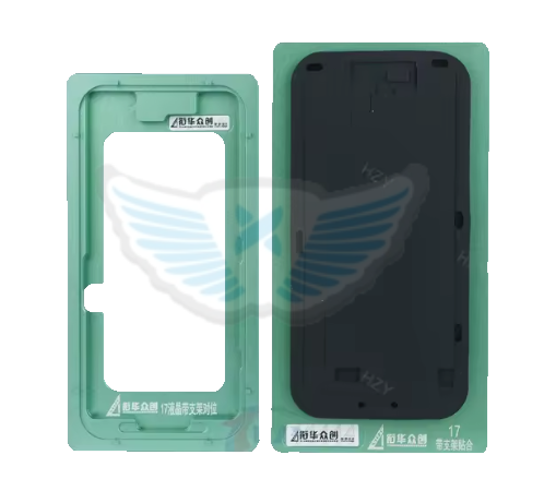 DIMA IN ALLUMINIO CON PAD DI ALLINEAMENTO IN GOMMA PER VETRO + OCA IPHONE 17