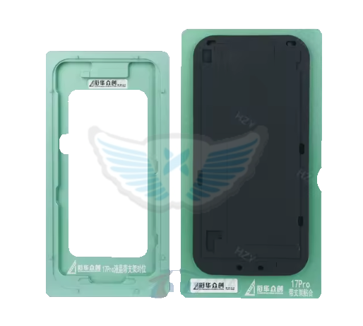 DIMA IN ALLUMINIO CON PAD DI ALLINEAMENTO IN GOMMA PER VETRO + OCA IPHONE 17 PRO