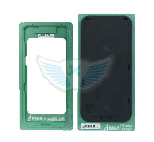 DIMA IN ALLUMINIO CON PAD DI ALLINEAMENTO IN GOMMA PER VETRO + OCA IPHONE 17 PRO MAX