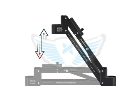 TBK-701L SUPPORTO ELETTRONICO PER MICROSCOPIO A DOPPIA ASTA E DOPPIO CUSCINETTO ROTANTE A 360°