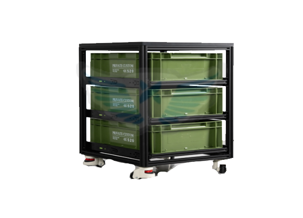 TBK-801A CASSETTIERA IN ALLUMINIO CON RUOTE A 3 SCOMPARTI 37x40x58cm