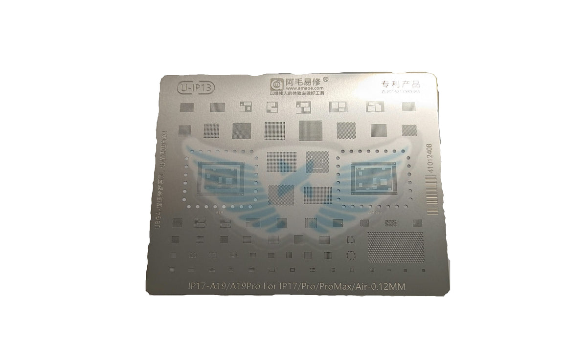 STENCIL PER REBALLING IC CHIP IPHONE 17 / 17 AIR / 17 PRO / 17 PRO MAX , A19 PRO
