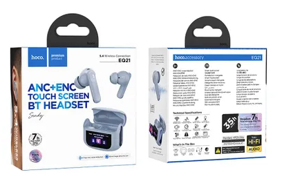 AURICOLARI HOCO EQ21 BLUETOOTH + CUSTODIA/BASE DI CARICA BLU (BLISTERATO)